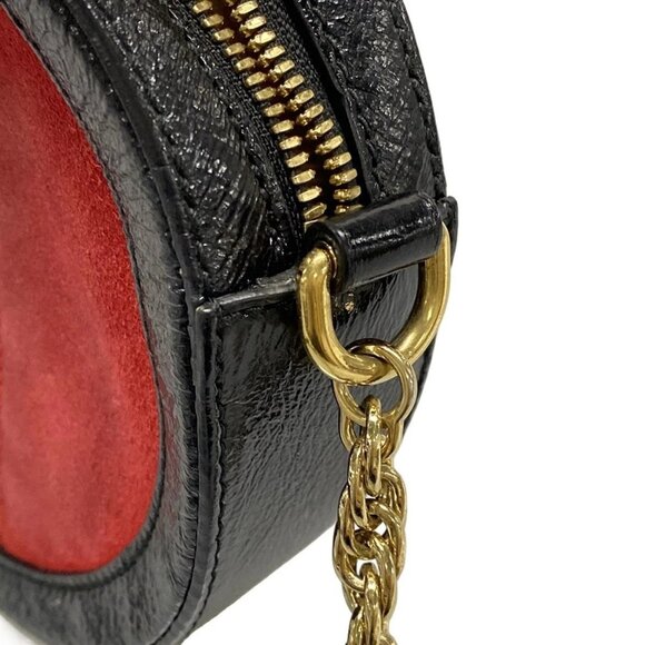 Auth GUCCI Ophidia 550618 Red Black Navy Suede Leather Shoulder Bag - Picture 8 of 16